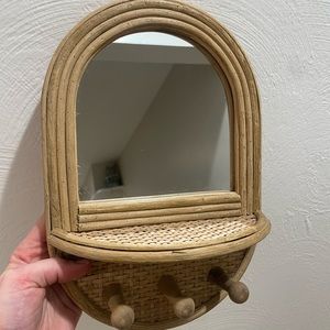 hanging key holder and mirror combo